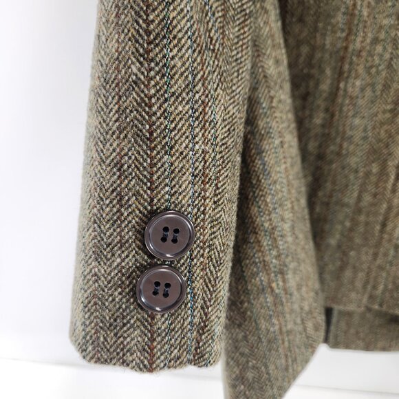 Vintage Cockatoo Brand Herringbone Mens Coat NWT Size Medium - Picture 5 of 11